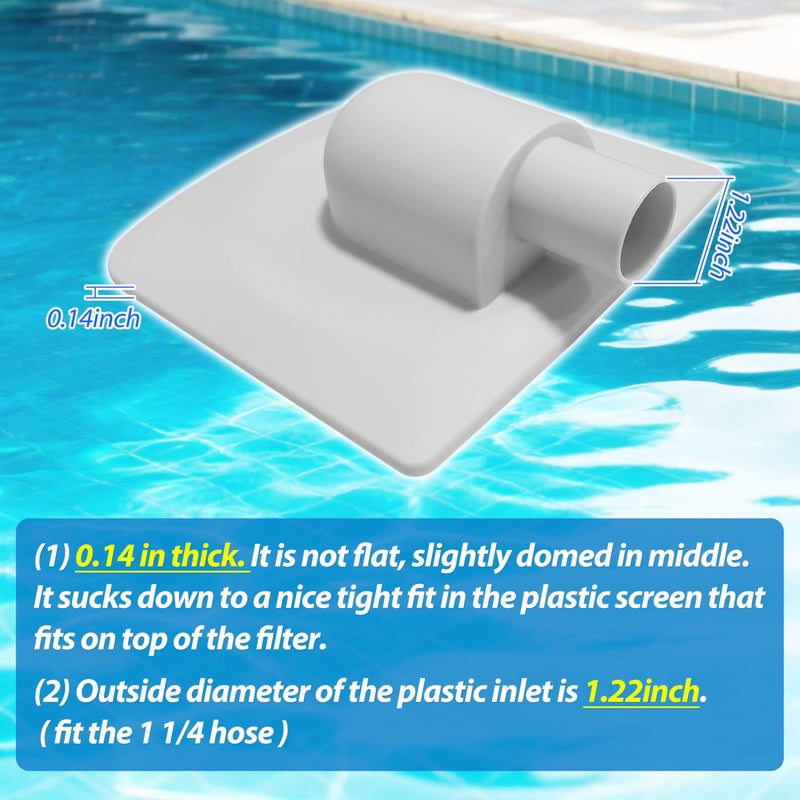 FLYINGAMZ P58PP1955W05 Vacuum Plate Adapter Replace for Summer Waves Fit for Polygroup Skimmer Filter Pump Systems - Image 3